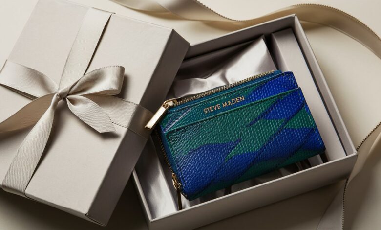 steve madden bjadez gift boxed zip around card case