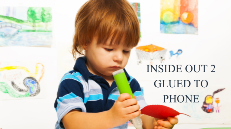 inside out 2 glued to phone