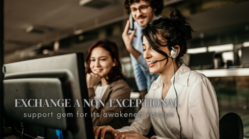 exchange a non-exceptional support gem for its awakened version