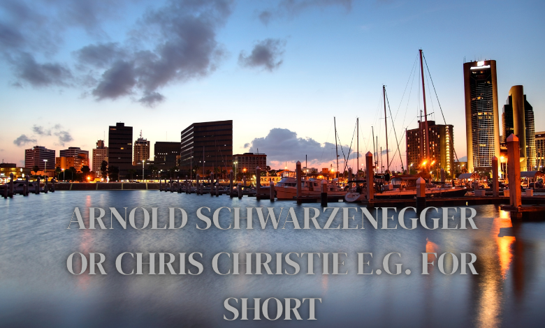 arnold schwarzenegger or chris christie e.g. for short